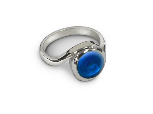Sapphire Crossover Ashes Gem Ring
