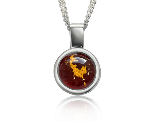 Ruby with Gold Ashes Pendant
